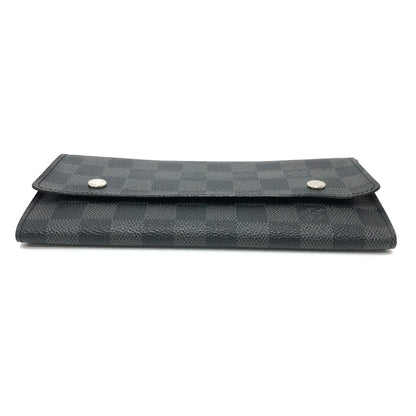 LOUIS VUITTON Long Wallet Purse N63084 Damier Grafitto Canvas black Damier Grafitte Portefeuille long modular