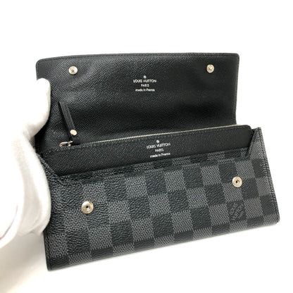 LOUIS VUITTON Long Wallet Purse N63084 Damier Grafitto Canvas black Damier Grafitte Portefeuille long modular