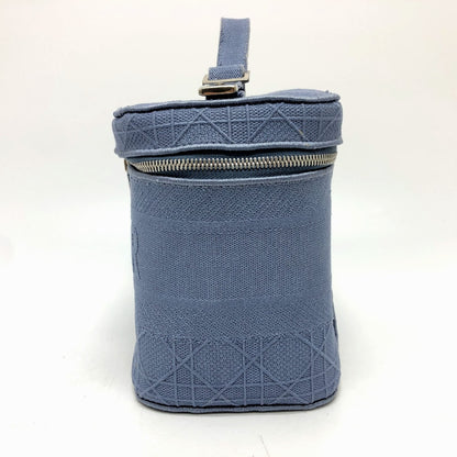 Dior Vanity bag canvas blue Canage Women Used Authentic