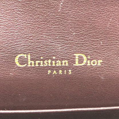 Christian Dior Sling bag Canvas leather Bordeaux Trotter SADDLE belt pouch Women Used Authentic