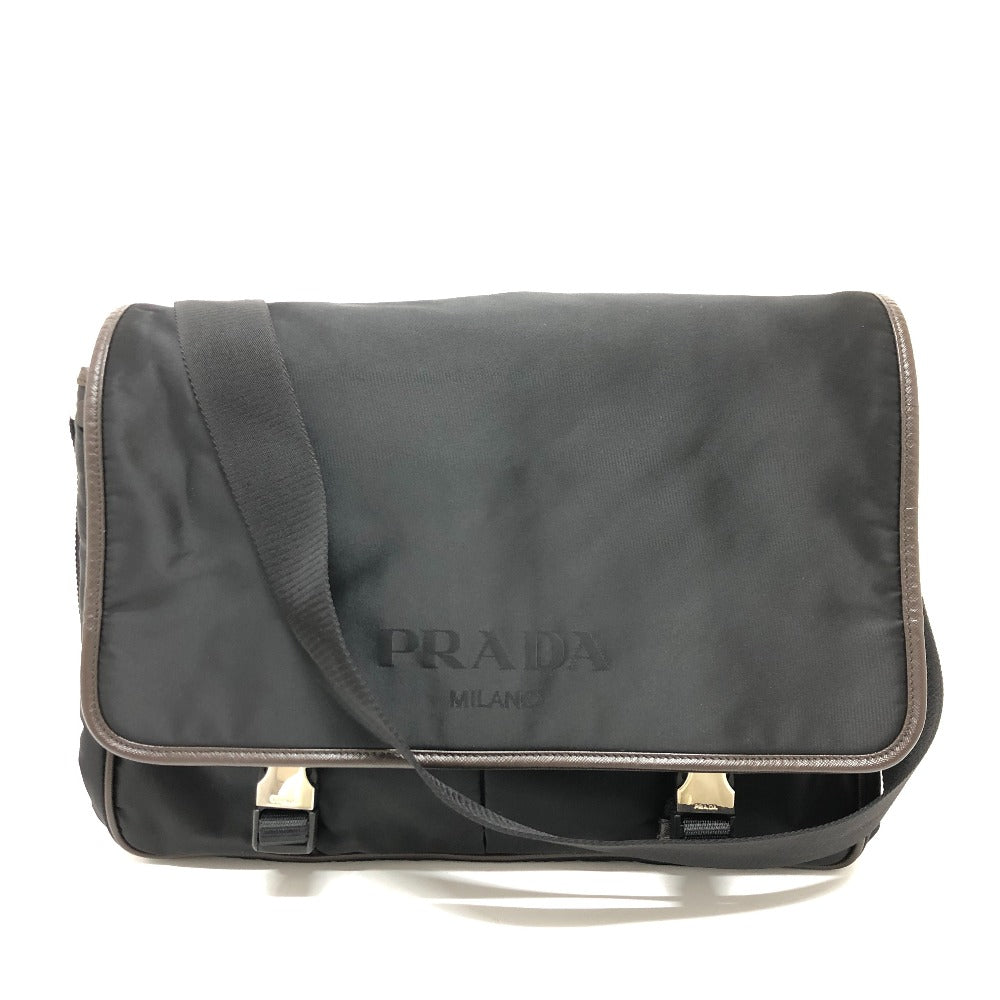 PRADA Shoulder Bag VA0793 Nylon black Messenger bag mens Used Authentic