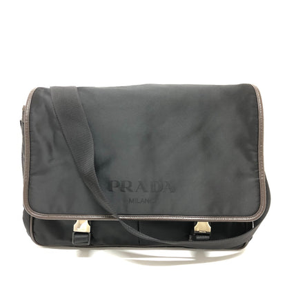 PRADA Shoulder Bag VA0793 Nylon black Messenger bag mens Used Authentic