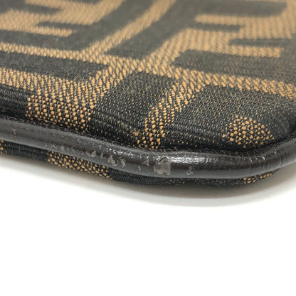 FENDI Coin case canvas Brown Zucca
