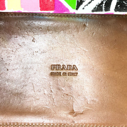 PRADA Tote Bag BR2515 Plastics/Leather multicolor Venetian print