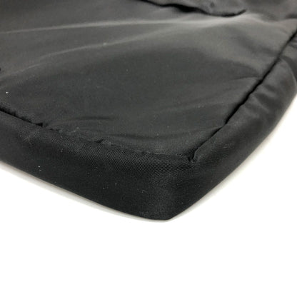 PRADA Clutch bag Nylon black Handbag PC case Triangle logo
