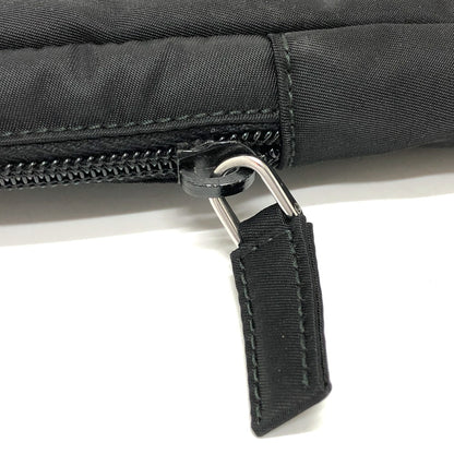 PRADA Clutch bag Nylon black Handbag PC case Triangle logo