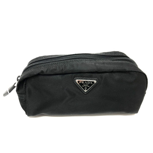 PRADA Pouch 1NA350 Nylon black Triangle logo