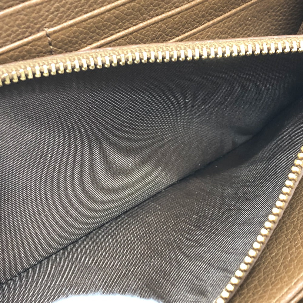 PRADA Long Wallet Purse 1M0506 leather Brown logo