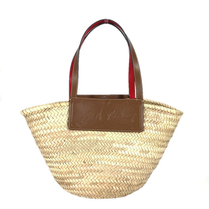 Christian Louboutin Shoulder Bag 1215220  Raffia leather beige Tote Bag Loubishore Loubishore Women Used Authentic