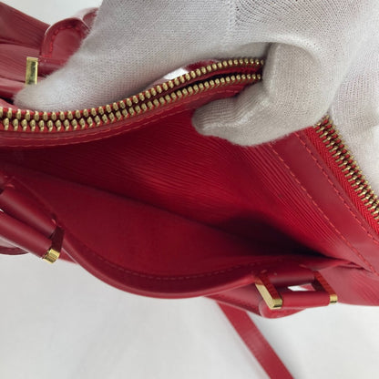 LOUIS VUITTON Handbag M5891E Epi Leather Red Epi Danura PM Women Used Authentic