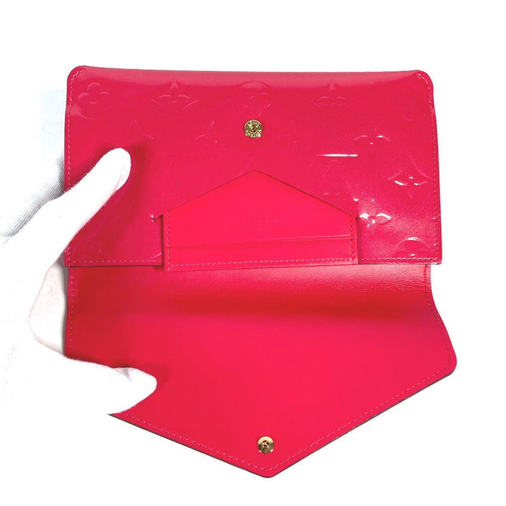 LOUIS VUITTON Long Wallet Purse M61689 Monogram Vernis pink Monogram Vernis Portefeuille Jeanne