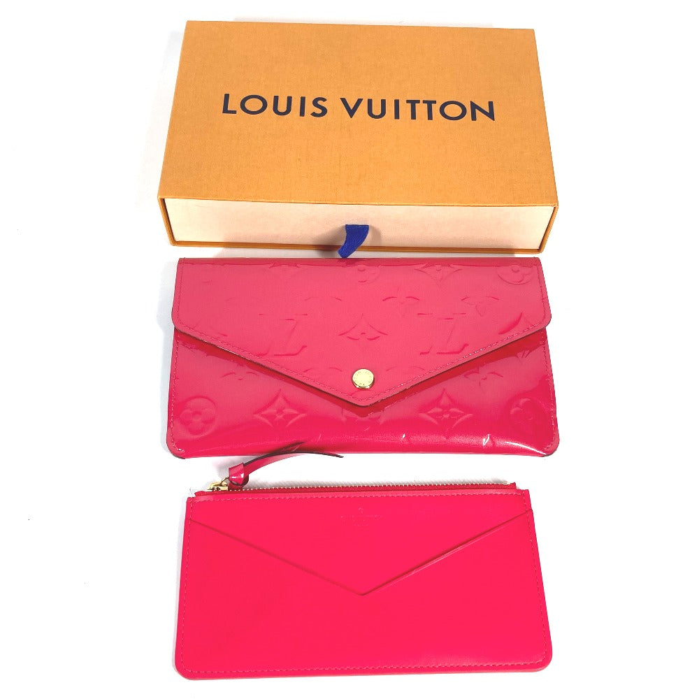 LOUIS VUITTON Long Wallet Purse M61689 Monogram Vernis pink Monogram Vernis Portefeuille Jeanne