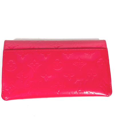 LOUIS VUITTON Long Wallet Purse M61689 Monogram Vernis pink Monogram Vernis Portefeuille Jeanne