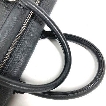 LOUIS VUITTON Handbag N41146  Damier Anfini Leather black Damier Anfini Porto Document Voyage mens Used Authentic
