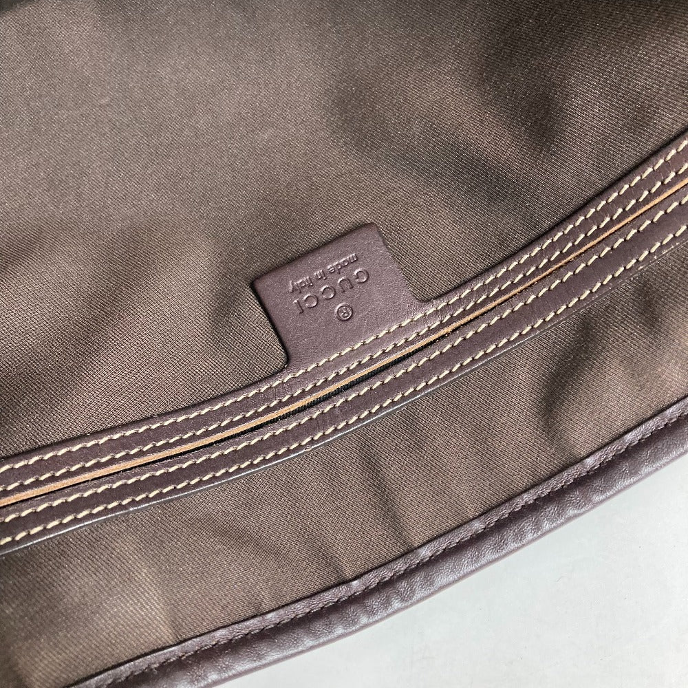 GUCCI Shoulder Bag 228668 PVC / Leather beige GG plus vertical