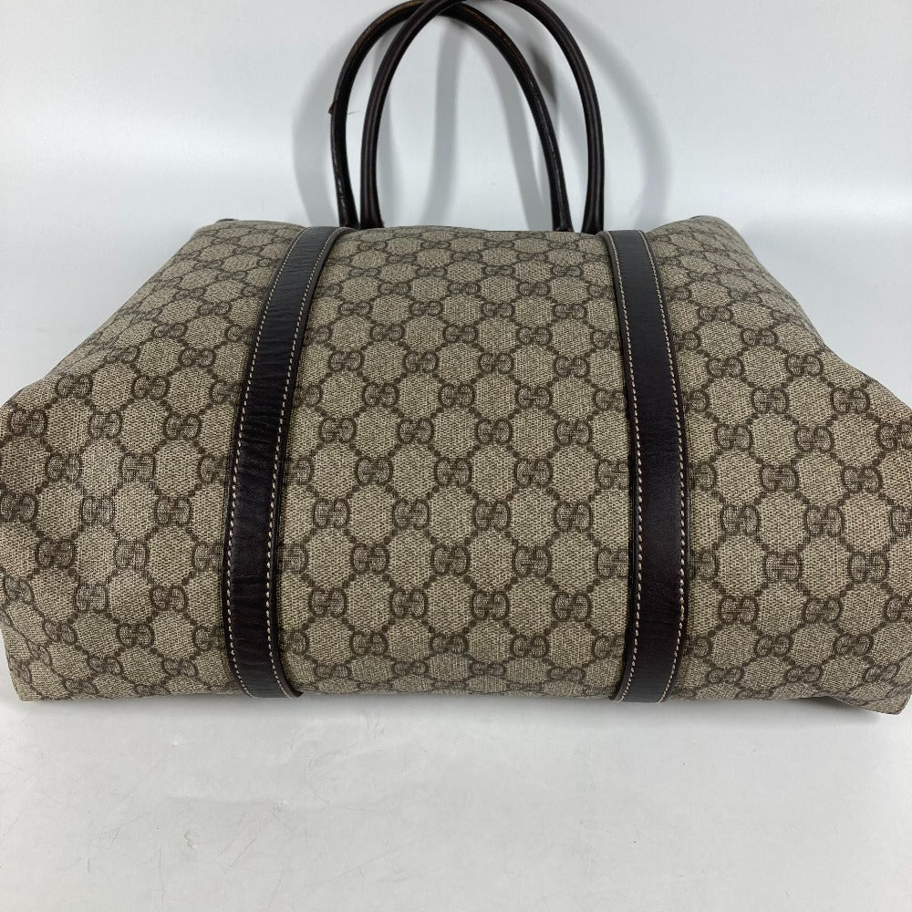 GUCCI Shoulder Bag 228668 PVC / Leather beige GG plus vertical