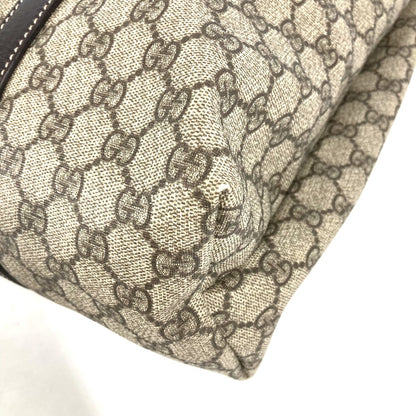 GUCCI Shoulder Bag 228668 PVC / Leather beige GG plus vertical