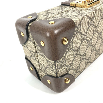 GUCCI Handbag 675969 GG Supreme canvas, leather beige GG Supreme Case Apple Watch Padlock Case for Apple Watch Women Used Authentic