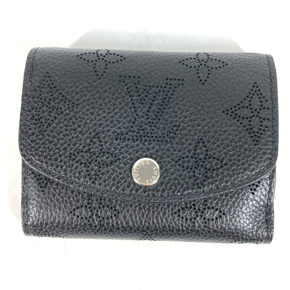 LOUIS VUITTON Trifold wallet M67498 monogram mahina leather black Mahina Portefeuille Iris XS Women Used Authentic