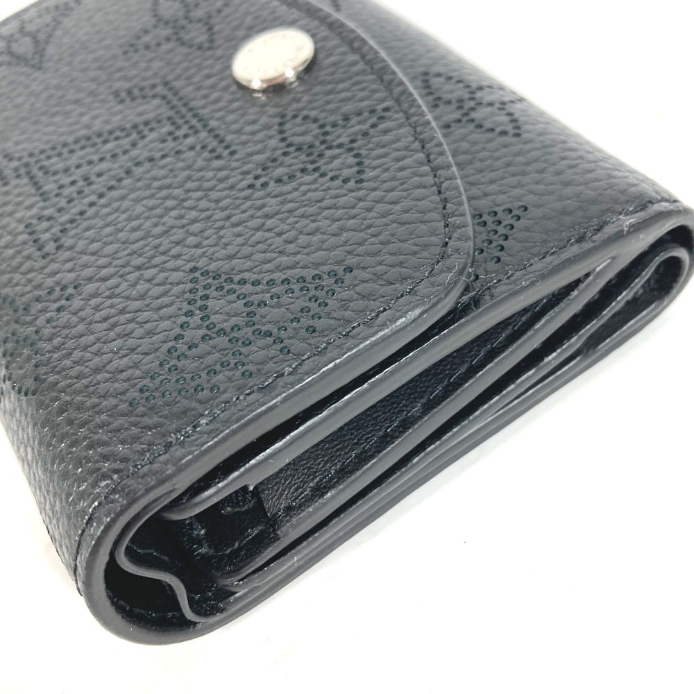 LOUIS VUITTON Trifold wallet M67498 monogram mahina leather black Mahina Portefeuille Iris XS Women Used Authentic