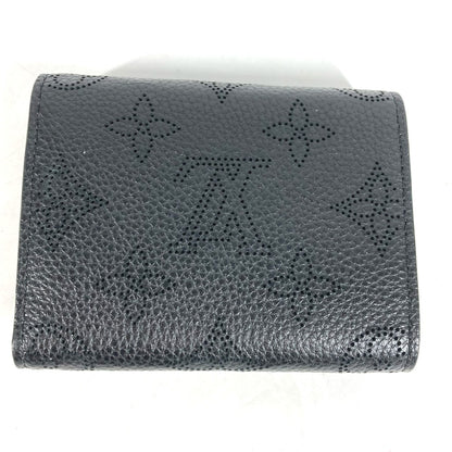 LOUIS VUITTON Trifold wallet M67498 monogram mahina leather black Mahina Portefeuille Iris XS Women Used Authentic