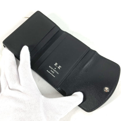 LOUIS VUITTON Trifold wallet M67498 monogram mahina leather black Mahina Portefeuille Iris XS Women Used Authentic