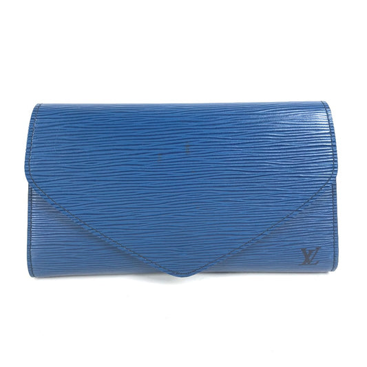 LOUIS VUITTON Clutch bag M52635 Epi Leather blue Epi Art deco