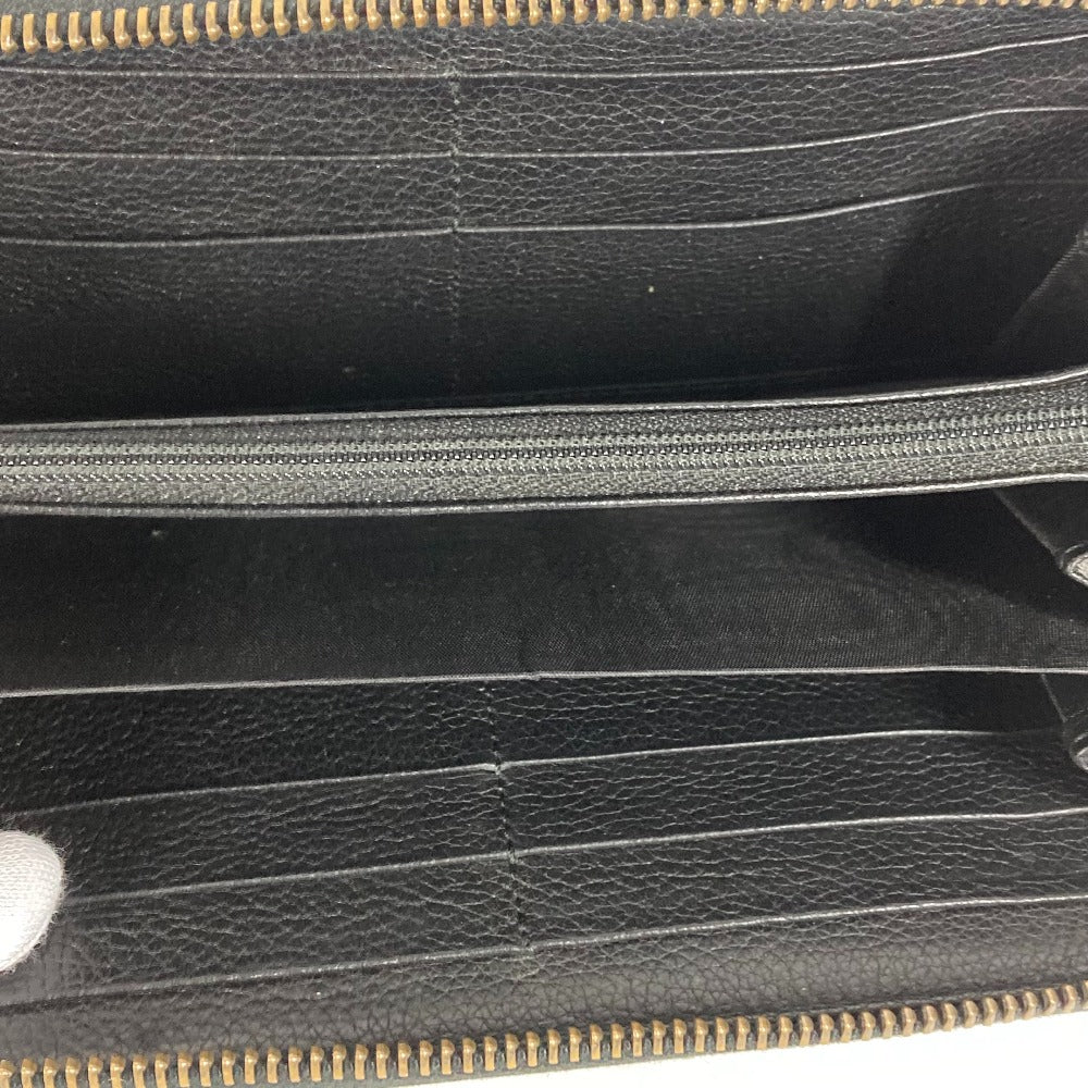 GUCCI Long Wallet Purse 496317 leather black logo