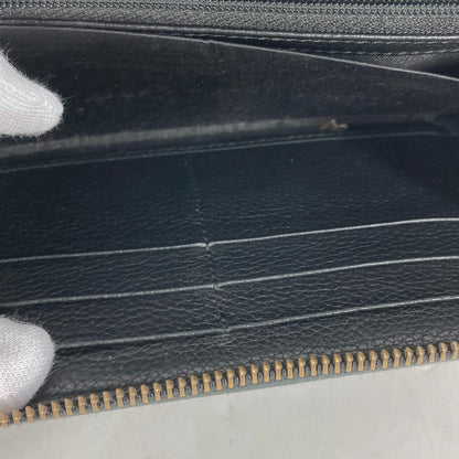GUCCI Long Wallet Purse 496317 leather black logo