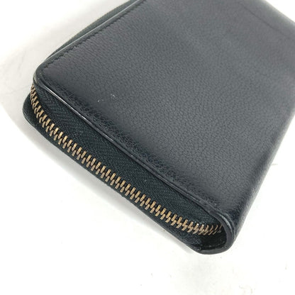 GUCCI Long Wallet Purse 496317 leather black logo