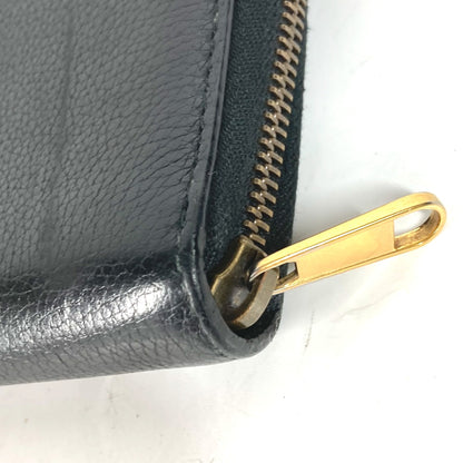 GUCCI Long Wallet Purse 496317 leather black logo
