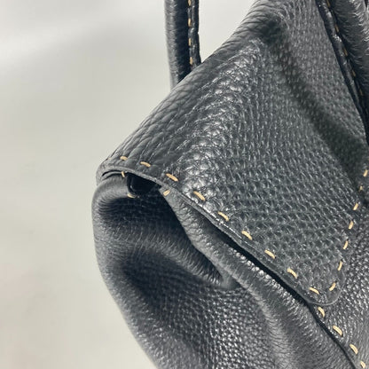 FENDI Shoulder Bag leather black vintage Celeria