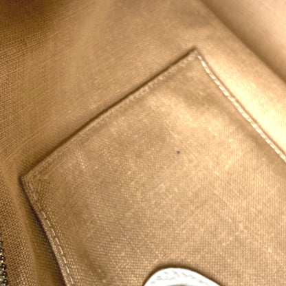 FENDI Shoulder Bag 8BN167 Roman leather white Horse Selleria logo Women Used Authentic