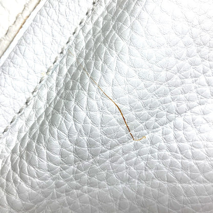FENDI Shoulder Bag 8BN167 Roman leather white Horse Selleria logo