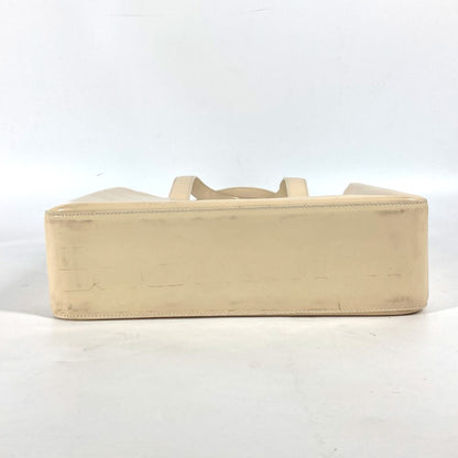 CHANEL Shoulder Bag Patent leather Ivorytype logo