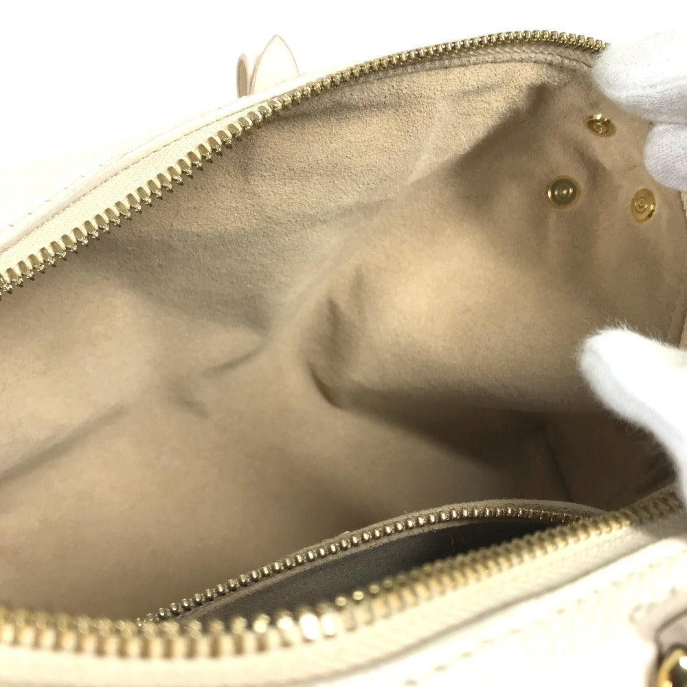 LOUIS VUITTON Shoulder Bag M45394  Monogram Ann Platt Leather white Monogram Ann Platt Petite Malle Souple Women Used Authentic