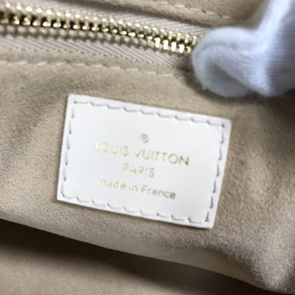 LOUIS VUITTON Shoulder Bag M45394  Monogram Ann Platt Leather white Monogram Ann Platt Petite Malle Souple Women Used Authentic