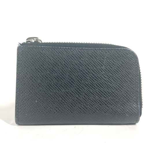 LOUIS VUITTON Coin case M63375 Taiga Leather black Taiga Portemonejour