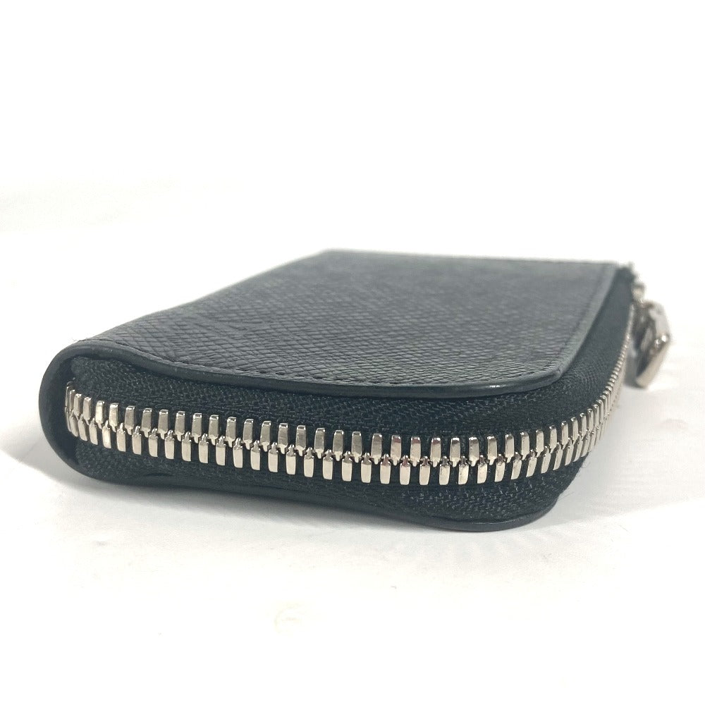 LOUIS VUITTON Coin case M63375 Taiga Leather black Taiga Portemonejour