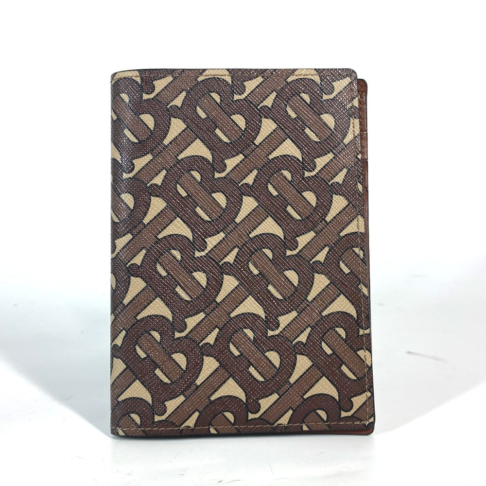 BURBERRY passport case PVC / Leather Brown TB logo
