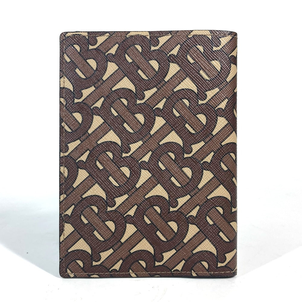 BURBERRY passport case PVC / Leather Brown TB logo
