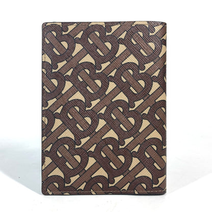 BURBERRY passport case PVC / Leather Brown TB logo