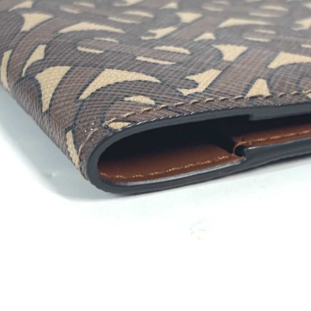 BURBERRY passport case PVC / Leather Brown TB logo