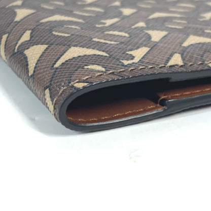 BURBERRY passport case PVC / Leather Brown TB logo