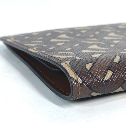 BURBERRY passport case PVC / Leather Brown TB logo