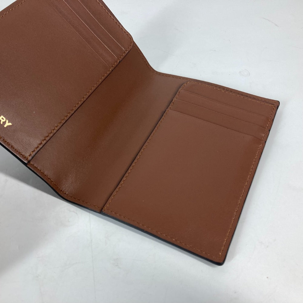 BURBERRY passport case PVC / Leather Brown TB logo