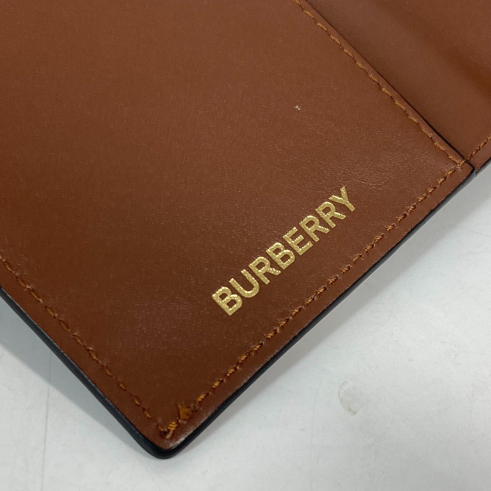 BURBERRY passport case PVC / Leather Brown TB logo