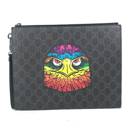 GUCCI Clutch bag 547084 GG Supreme canvas, leather black GG Supreme BESTIARY