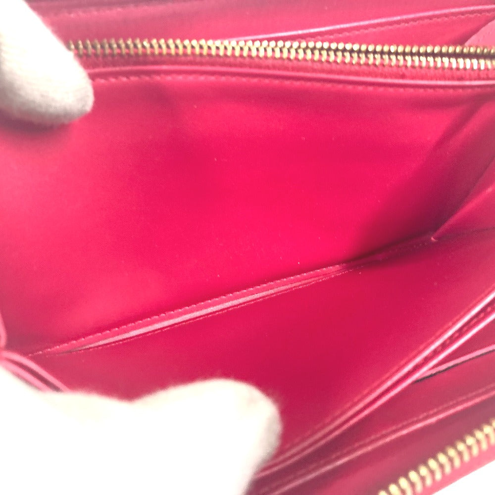 LOUIS VUITTON Long Wallet Purse M90123 Patent leather pink Vernis suite monogram Zippy wallet