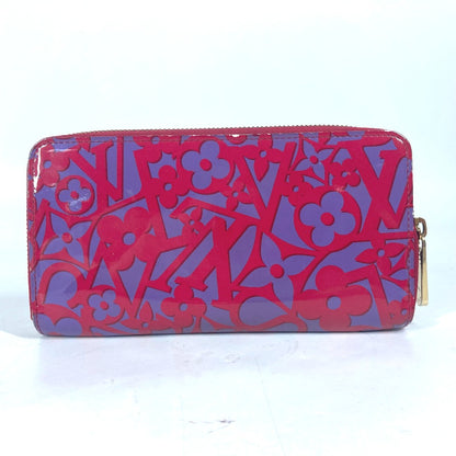 LOUIS VUITTON Long Wallet Purse M90123 Patent leather pink Vernis suite monogram Zippy wallet